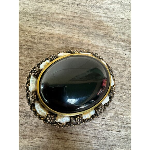 Vintage Sterling Silver Israel Brooch pendant Oval 31.4G - Picture 9 of 13